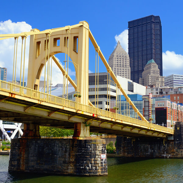 Yellow Bridge in Pittsburgh