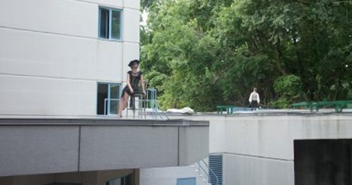 Actors on rooftops