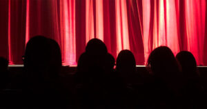 red curtain in theater